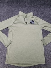 Under Armour Pullover Youth Medium Green Quarter Zip Loose Fit Long Sleeve Logo