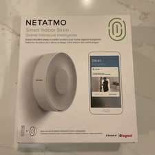 Netatmo Smart Indoor Siren Wireless 110dB Auto Arm  Disarm Apple Google Alexa