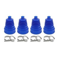 4Pcs CV Manschette Mit 4 Klammern Langlebig Hochleistungs Auto ZubehöR Gummi