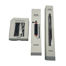 Set 3 Insta360 Bundle–Floating Grip/Invisible Selfie Stick 114cm/Wrist Strap 