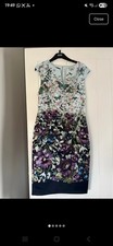 Ted Baker Multifloral Midi Dress Size 3 UK Size 12. Worn Once