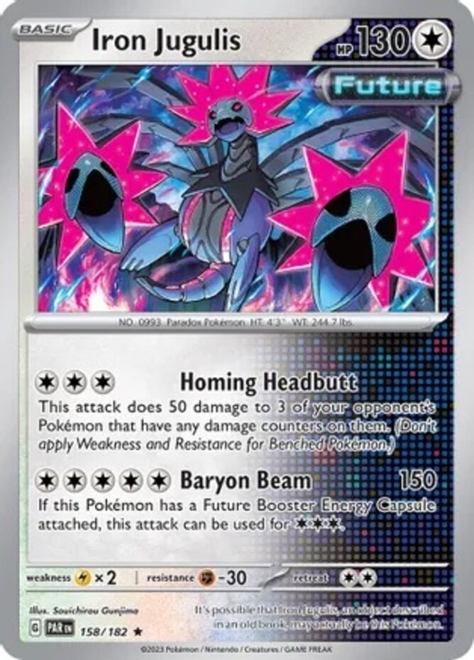 Iron Jugulis - 158/182 - Holo Rare (Lp) Paradox Rift - Colorless Pokémon