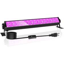Upgraded 42W LED Black Light Bar, Blacklight Flood Light with Plug Switch 5.9...