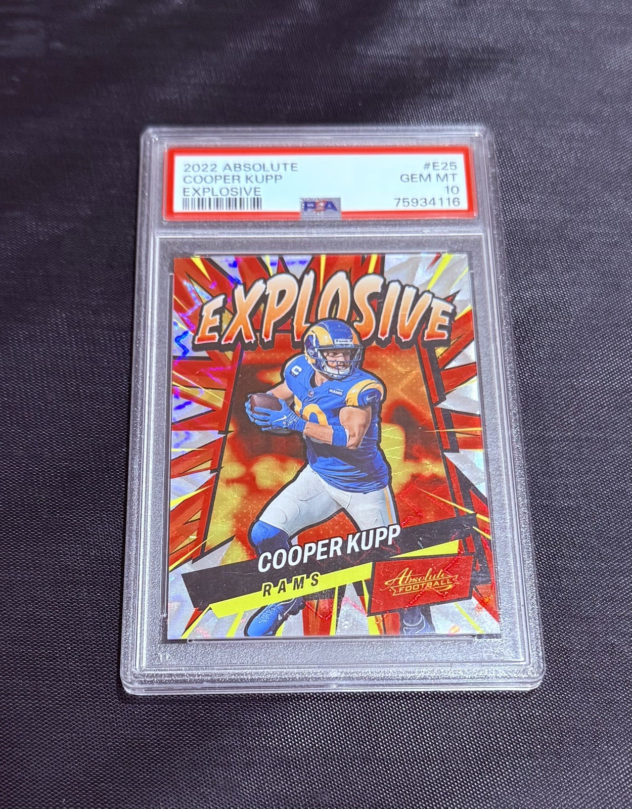 COOPER KUPP 2022 ABSOLUTE EXPLOSIVE CASE HIT SSP RAMS PSA 10 Q1684