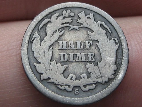1864-S Seated Liberty Half Dime — photo from the most recent tracked eBay sale