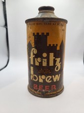 FRITZ BREW 1930S LOW PROFILE CONE TOP BEER CAN IRTP FREEPORT ILLINOIS