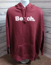 Bench Dayla Women's Oversized Hoodie Jumper Burgundy UK 18