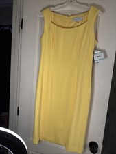 Kaspar Women’s Sleeveless Sheath Daffodil Yellow Size 8