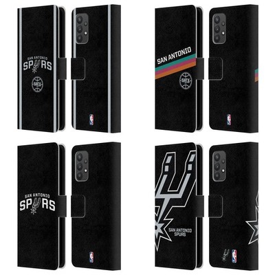 OFFICIAL NBA SAN ANTONIO SPURS LOGO LEATHER BOOK CASE FOR SAMSUNG PHONES 1