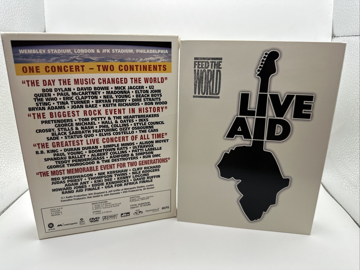 Live Aid : July 13 1985 (DVD with Insert, 2004, 4-Disc Set, VERY