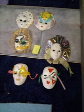 Vintage Ceramic Porcelain Masquerade Wall Hanging Face Mask