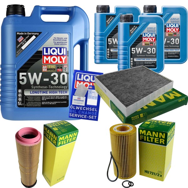 Inspektionspaket 8L Liqui Moly Longtime 5W-30 FüR Mercedes E-Klasse T-Model-image