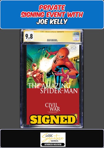 AMAZING SPIDER-MAN #29 GREG LAND CIVIL WAR CGC SS JOE KELLY SIGNED PRESALE