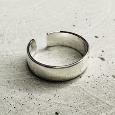 925 Sterling Silber Ring Offen Massiv | Gr. 54 | Damen Unisex | Poliert