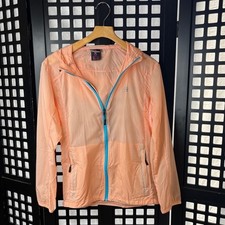 Little Donkey Andy Lightweight Windbreaker Jacket Peach Blue Zip Medium