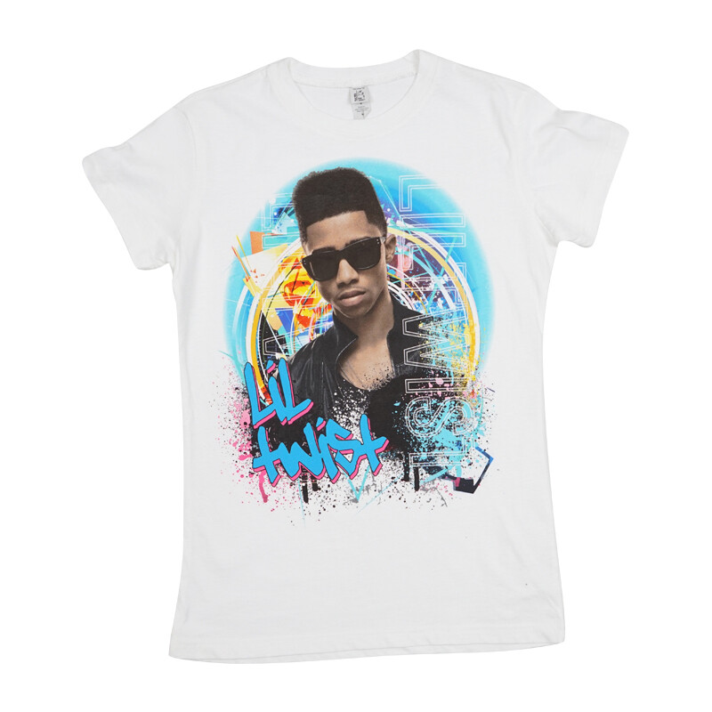 ЖЕНСКАЯ БЕЛАЯ ФУТБОЛКА LIL TWIST SPLASH