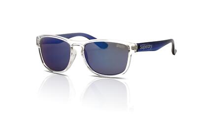 Superdry Rockstar Sunglasses 175 Gloss Crystal/Blue/Blue Mirror  