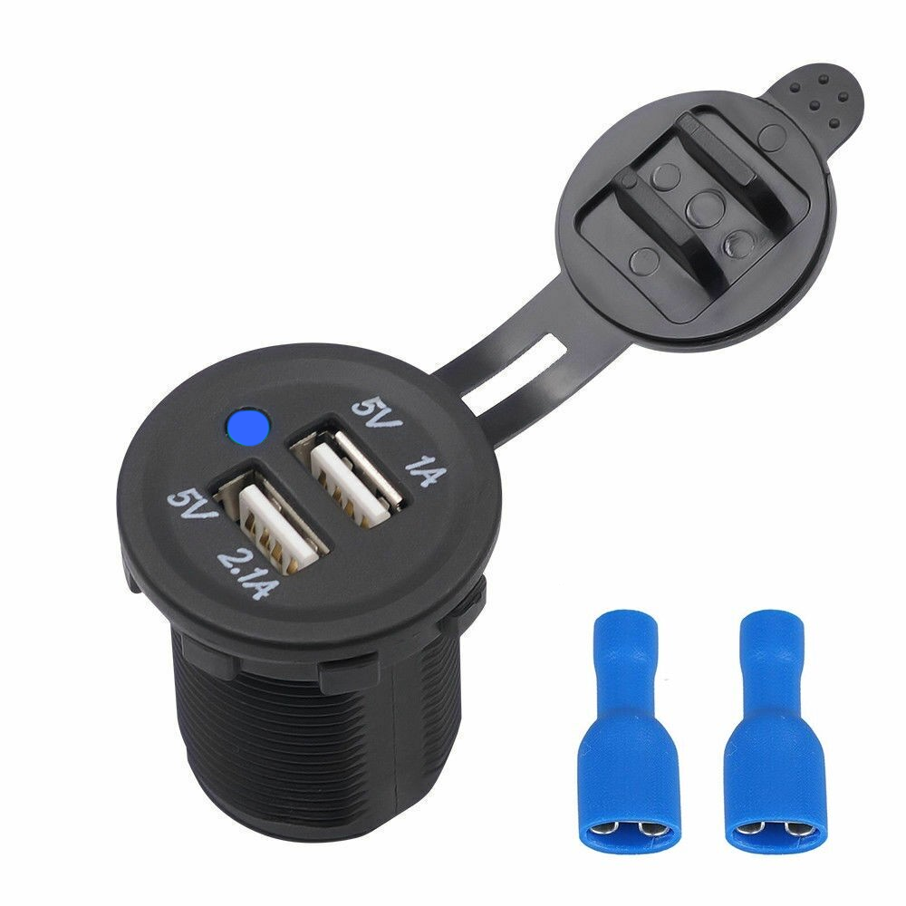 Caricabatterie USB 12V/24 Presa Accendisigari Doppia Porta Per Auto - Foto 3