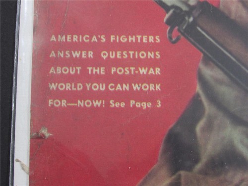 VINTAGE ORIGINAL~ CLICK MAGAZINE COVER~WWII COLOR SOLDIER POSTER PRINT RARE 1943 - Picture 4 of 4