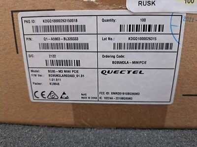 New, Quectel, BG95M3LA-MINIPCIE, RF TXRX MODULE CELL/NAV SMD