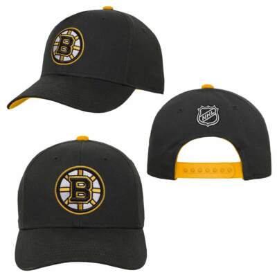 OuterStuff Boston Bruins Youth Precurved Snapback Cap Curved Visor Teenager Size