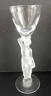 Bayel Bacchante Crystal ~ Bacchus Nude Man ~ Cordial / Liquor Glass ~ Set of 5
