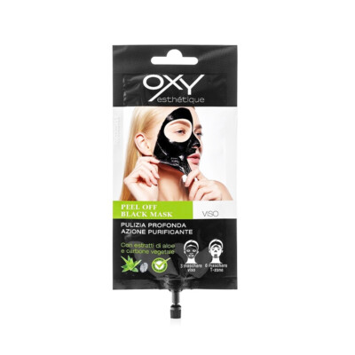 Black Mask Reinigungsgesichtsmaske Aloe Vera und Pflanzenkohle Oxy Peel Off