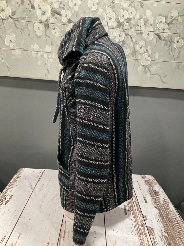 VINTAGE WOMENS BAJA PONCHO HOODIE - Image 2 of 4