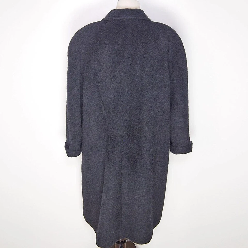 Marina Rinaldi плюшевый медведь пальто синий альпака мохер однобортный женщин размер 19 - Изображение 4 из 4