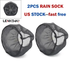 2PCS Air Filter Cleaner Rain Sock Cover Dust Water Proof For Harley Dyna Touring