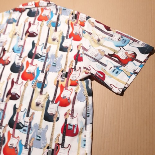 Camicia Fender The Collection By Da Vinci All Over Stampa Chitarra Bottoni Uomo M - Foto 8 di 13
