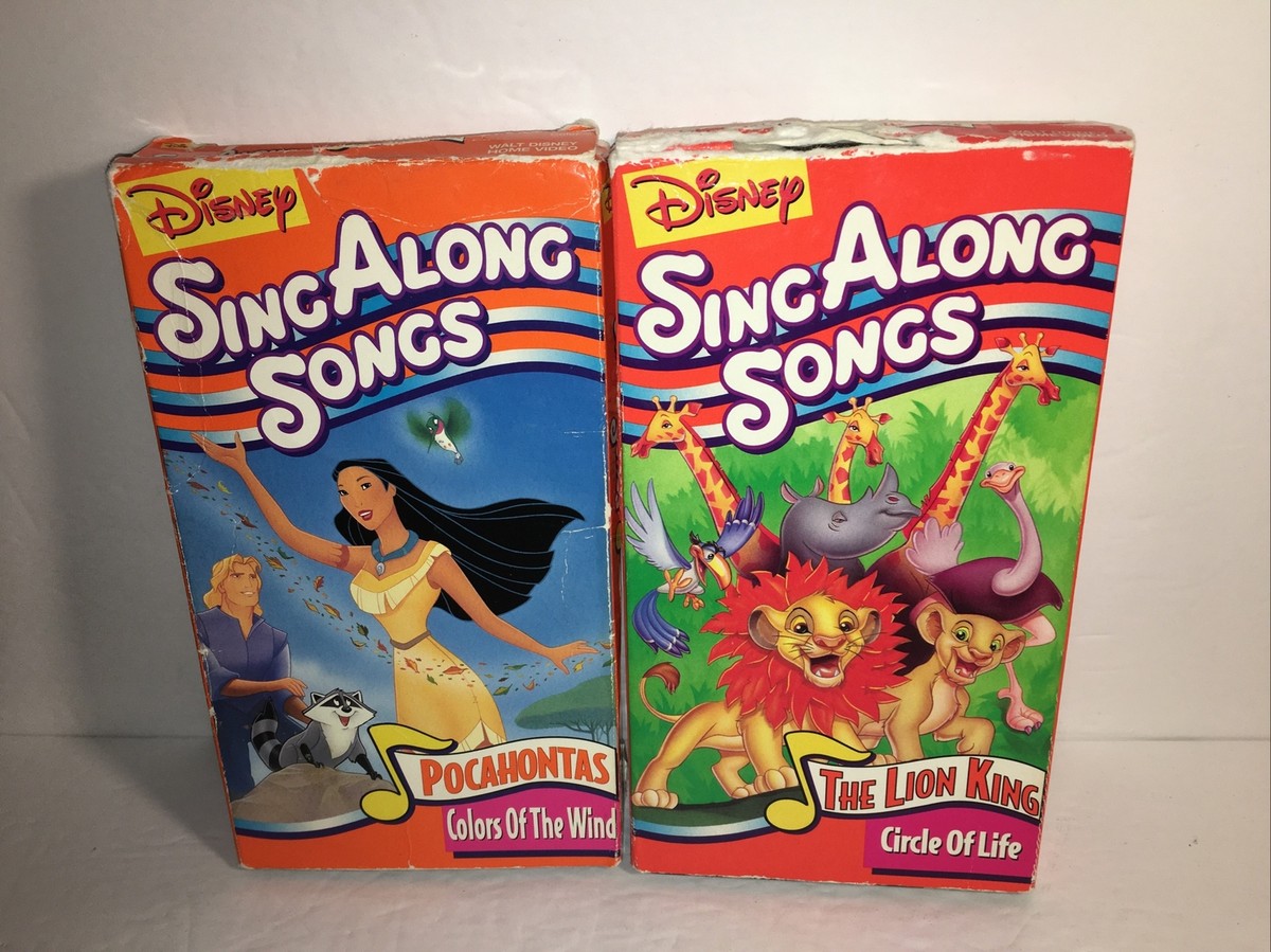 2 Disney Sing Along Songs VHS Lion King Circle Life