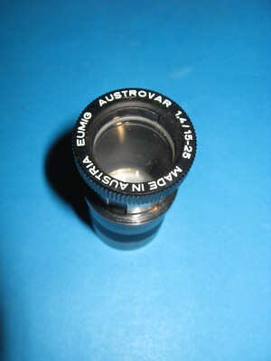 Preserved Austrian projection lens AUSTROVAR 1.4/15-25mm by EUMIG - VERY RARE!