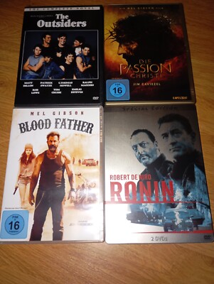 Ronin,Blood Father,Die Passion Christi,The Outsiders, DVD, Neuwertig 