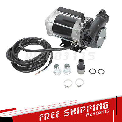 12V Gasoline Fuel Transfer Pump Kit, 15 GPM / 57 LPM Self-Priming Fuel Pump