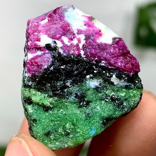 21G Natural green Ruby zoisite (anylite) crystal sample Healing