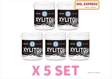 LOTTE XYLITOL GUM BLACK MINT FAMILY BOTTLE 133g X 5 SET