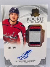 20-21 Alexander Alexeyev /249 Washington Capitals 113 Cup Rookie Auto Patch