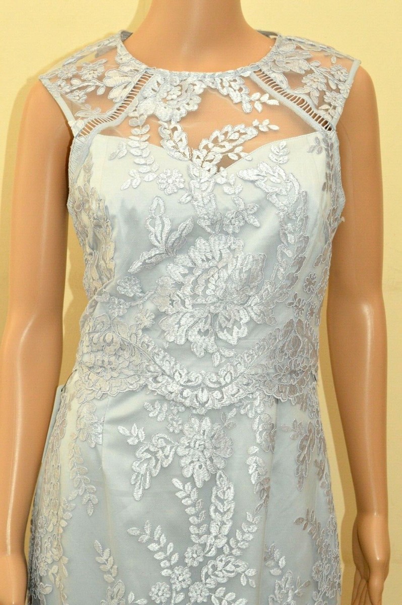 New Lipsy VIP Silver Embroidered Lace Midi Dress Sz UK 10 12 14 | eBay