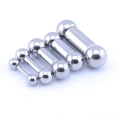 Heavy Gauge Bar Straight Barbell Tongue Ear Nipple Genital Stainless Steel - Image 1 of 3