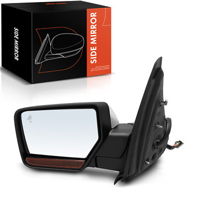 Chrome Power Heated Mirror for Ford Expedition 2015-2017 3.5L Driver Left Side