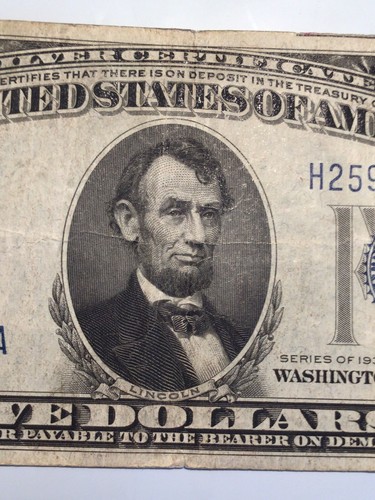 US $5 1934A Trinary Rev Bookend VF currency Note Blue Seal RARE LQQK OFFER? - Picture 5 of 14
