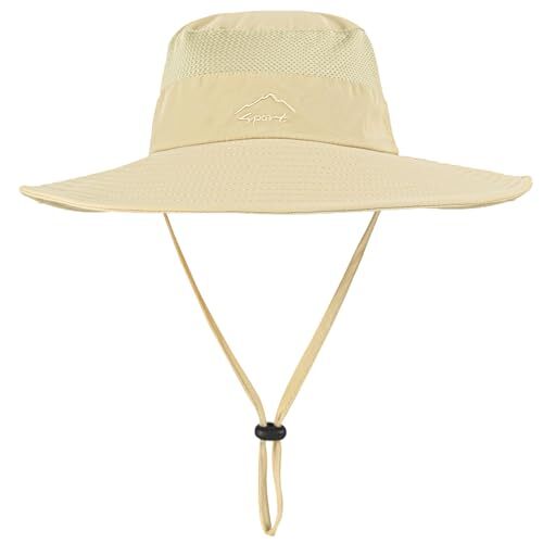 Sonnenhüte für Herren Damen UPF 50+ Fischerhut UV-Schutz Boonie Beige Klassisch - Bild 1 von 6