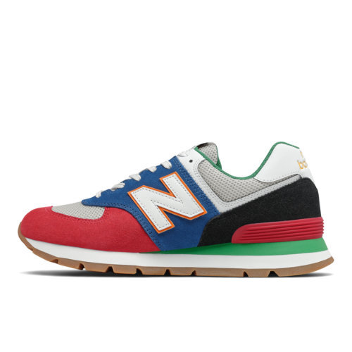 New Balance Men's 574 Rugged Blue/Red 