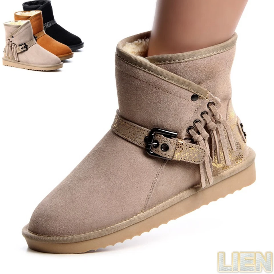 Bottes En Cuir Pour Femmes À Talons Bottines Bottes À Enfiler - Photo 1/1