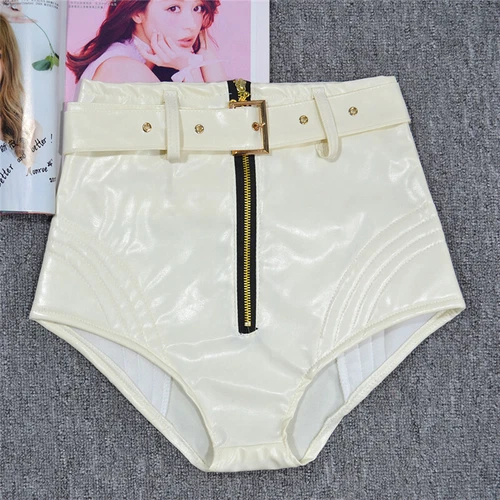 Women's High Waist PU Leather Shorts Hot Pants Nightclub Bar DJ Jazz Dancewear - Picture 4 of 9