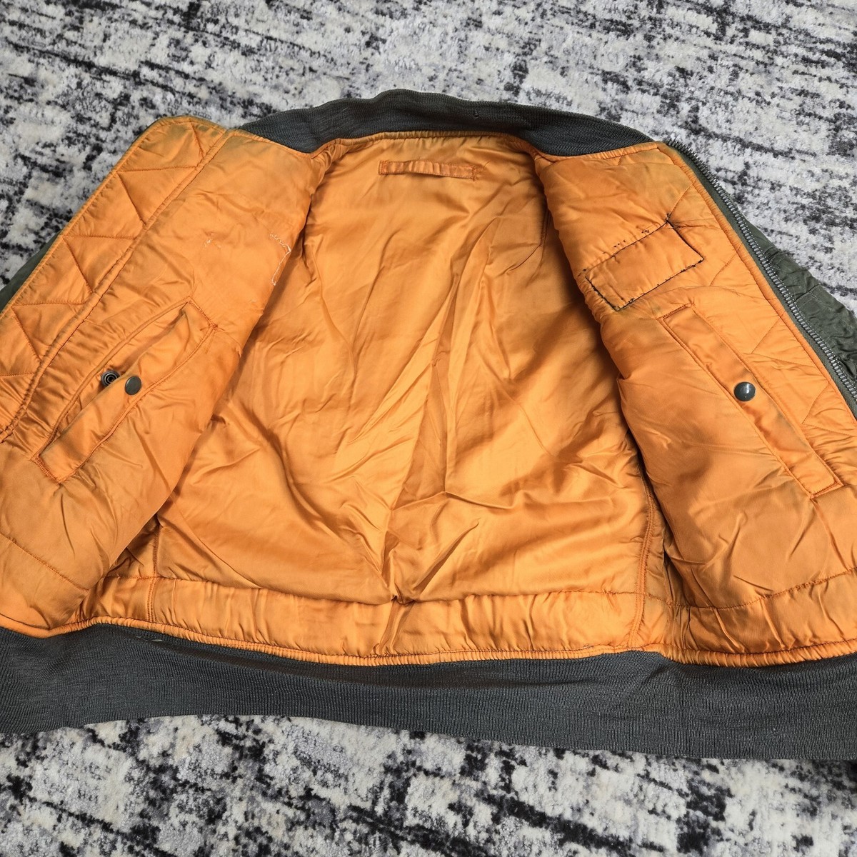 Vtg 1960s Alpha Industries MA-1 Flight Jacket Flying S