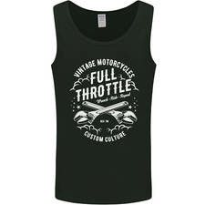Full Throttle Motorcycle Biker Motorbike Mens Vest Tank Top