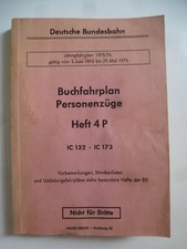 DB,Bundesbahn,1975/76,Hamburg, Buchfahrplan Personenzüge 4 P,IC 132 - IC 173