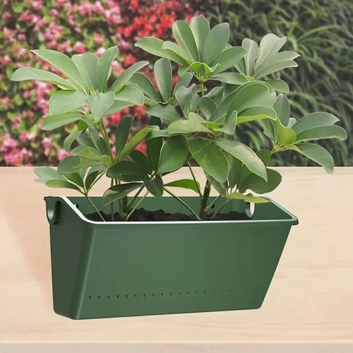 Plastic Wall Flower Pot Green Plant Container Planting Box Garden